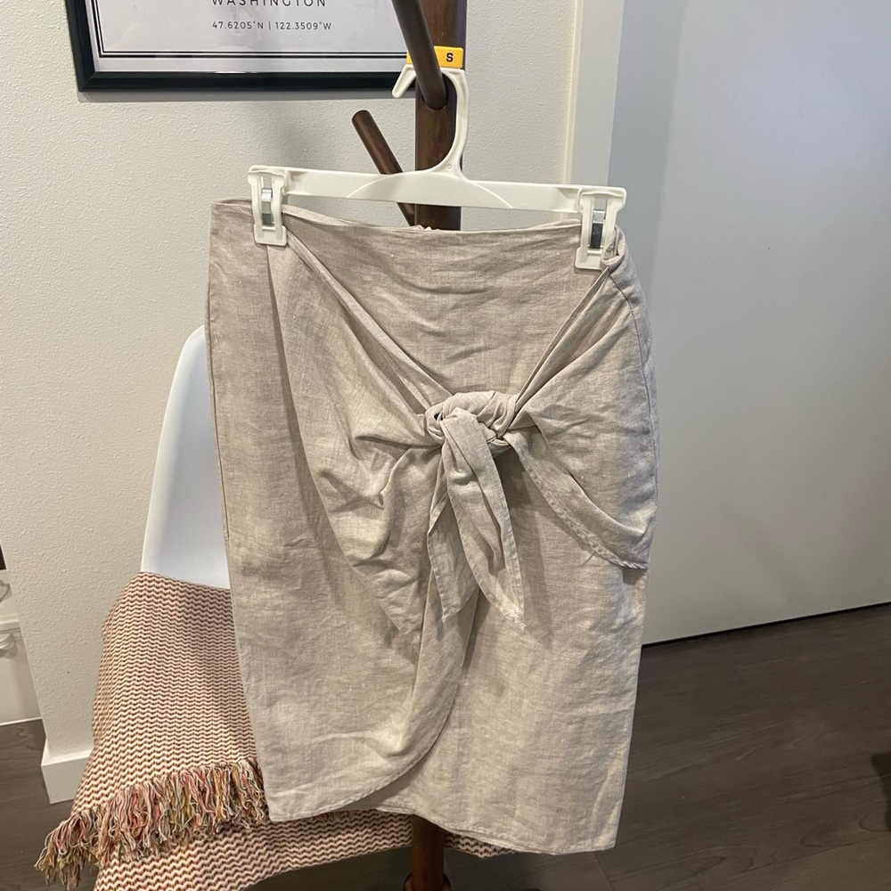 MANGO suit linen skirt!